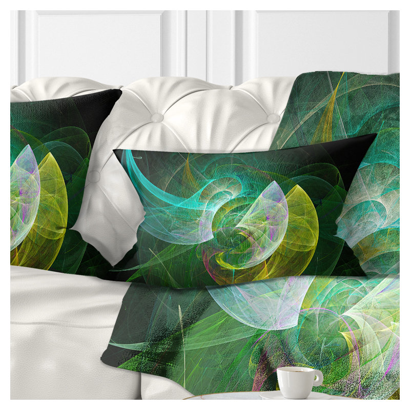 Coussin lombaire à texture psychédélique et mystique abstraite 