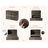 Revan Farmhouse Queen Murphy Bed With Storage & Charging Station, Gray-103232315-103232316