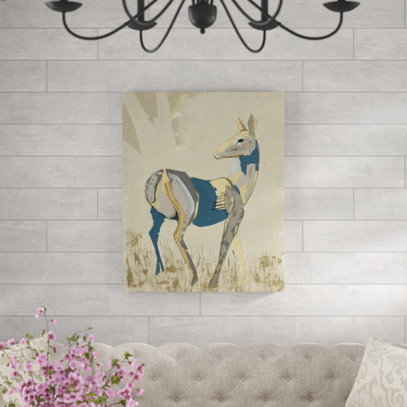 «Deer I» par Milton Coppo - impression, Couche de verre, H 30 po x l 24 po x 1,5 po