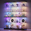 Full Glass Display Cabinet with RGB Lighting, 5-Tier Shelves and Lockable Door-1049326402