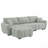 110" Modular Sectional Sofa, L Shape With Extra-Large Seat, Pull-Line Design, Movable Ottoman, High Density Foam, Free Combination, Sturdy Metal&Wood Frame, Boucle Fabric-307126531