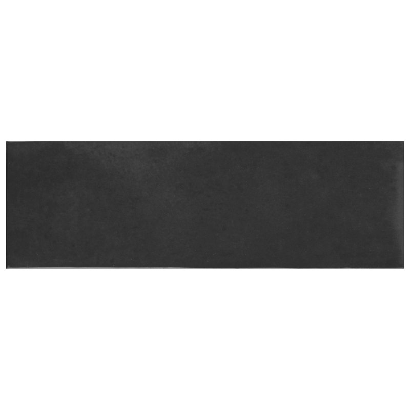 Coco 2" x 6" Porcelain Brick Look Subway Wall & Floor Tile, Black Hat