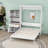 Queen Size Murphy Bed with Integrated Wine Rack and Smart Lighting-709573621