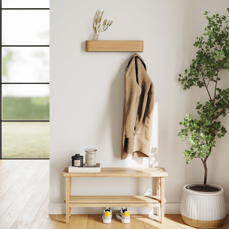 Wall-Mounted Coat Rack, Oak