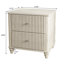 Ensemble de chambre à coucher 3 pièces avec un grand lit et 2 tables de chevet, beige