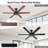 60" Modern Indoor Ceiling Fan with Remote Control, 6-Blade Ceiling Fan with Quiet Reversible DC Motor, Black & Walnut Finish-129389765