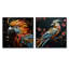 Ensemble de 2 oiseaux oiseaux expressionnistes-1429027750-1429027751