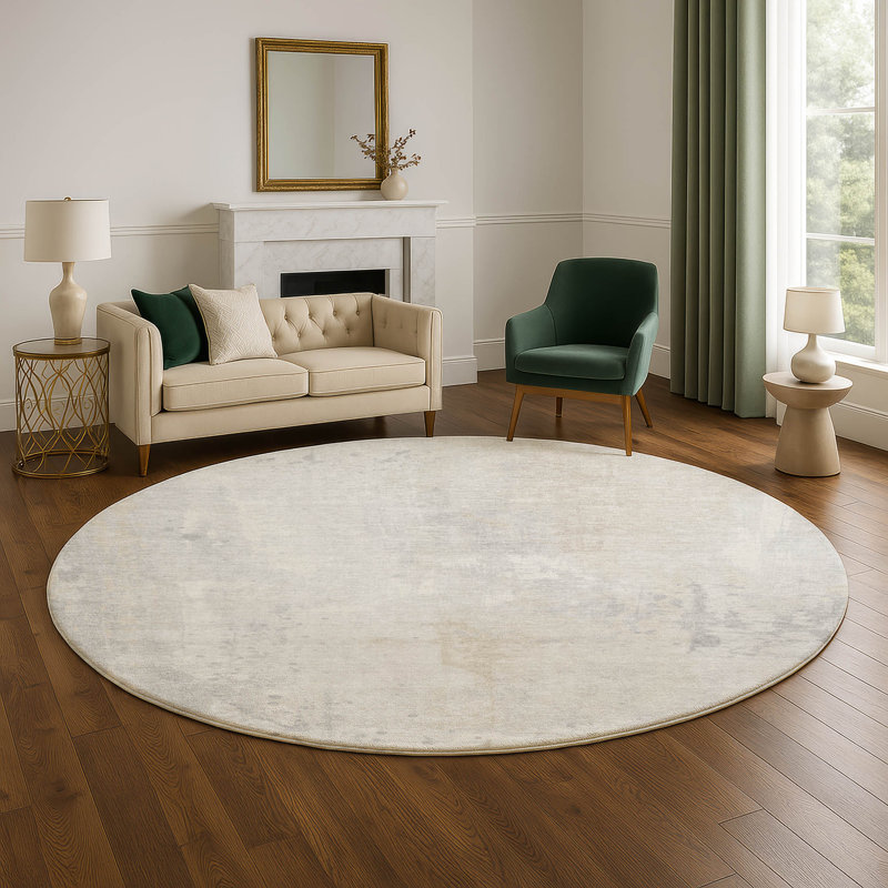 Premium Machine Washable Arnoldina AMF1840 Abstract Rug, Round 8'