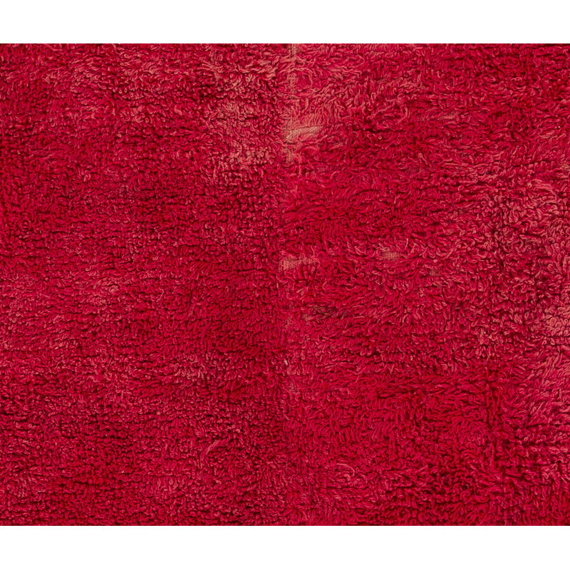 Solid Red Midcentury Handmade "Tulu" Rug