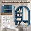 Armoire murale arquée avec portes en miroir et tablettes réglables pour la salle de lavage