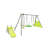 Green Interesting Six Function Swingset With Net Swing Metal Plastic Safe Swing Set 440Lbs For Outdoor Playground For Age 3+ With 31.5In Net Swing