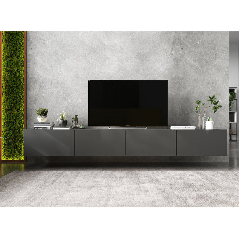 Chantai TV Stand 240, Grey/Brown/Blue