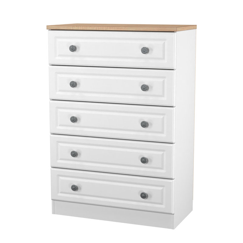 74cm W 5 - Drawer Chest of Drawers, White