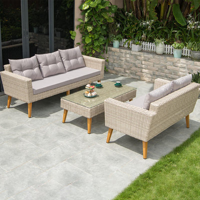 Nickelle Outdoor sofa rattan woven outdoor leisure chair