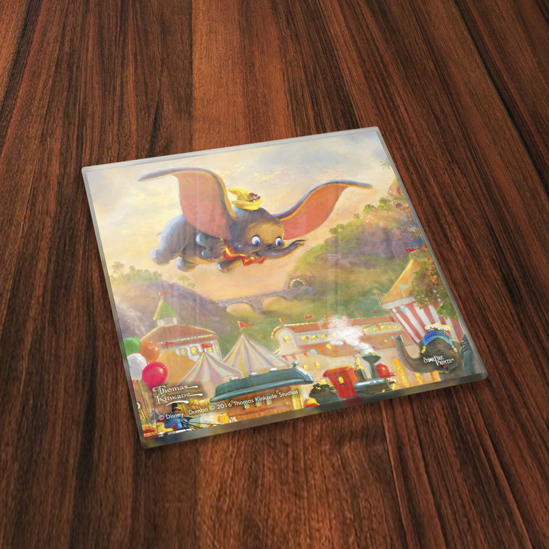Sous-verre en verre dumbo disney