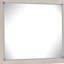 Miroir de commode Kexa, verre biseauté, cadre en bois massif gris clair, 34 x 44