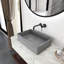 Lavabo vasque moderne en béton 19,68 po Bravelle avec résistance à la température (évier seulement)