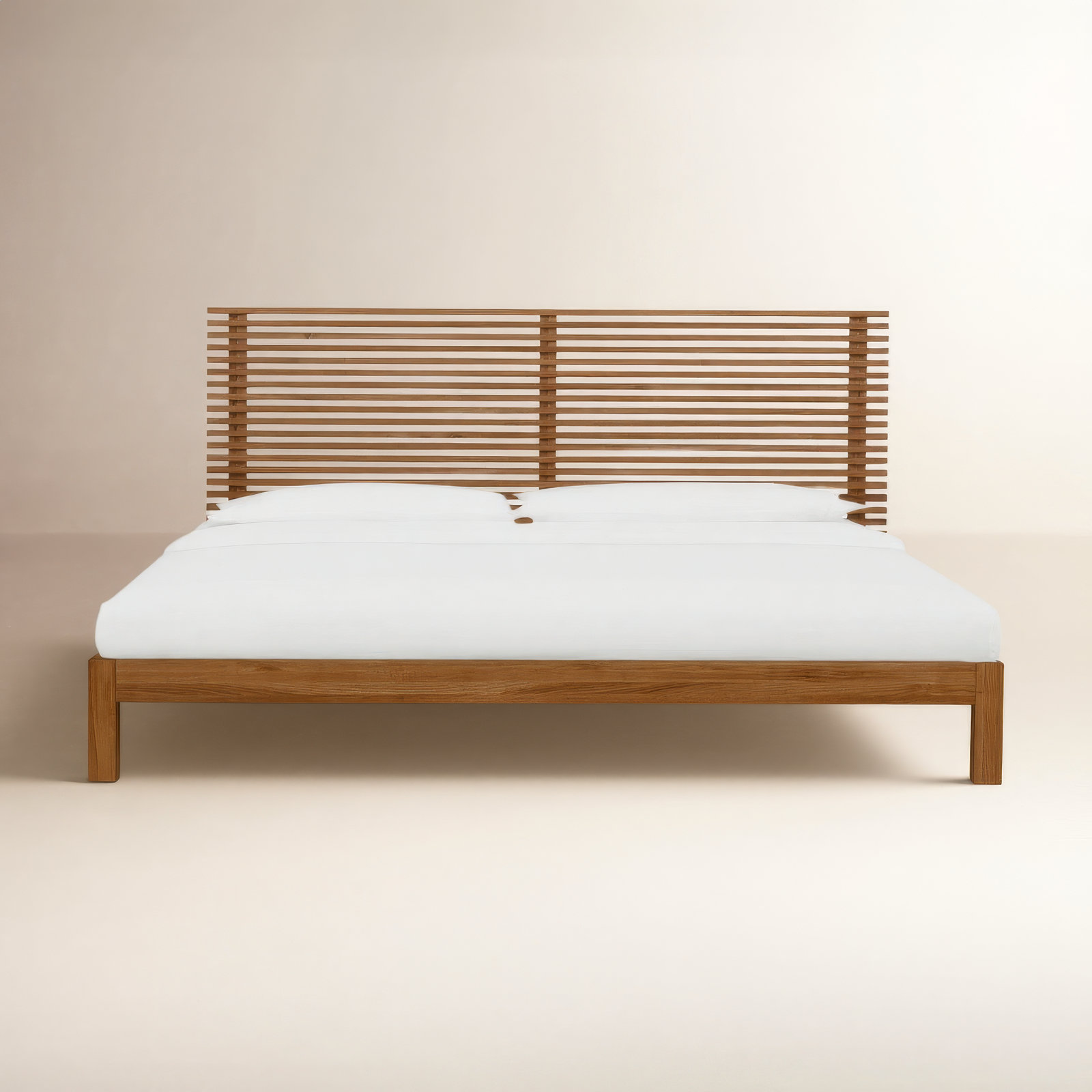 Finnian Solid Wood Bed, Queen, Walnut