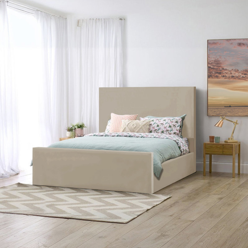 Amed Upholstered Ottoman Storage Bed, Coffee, Kingsize (5')