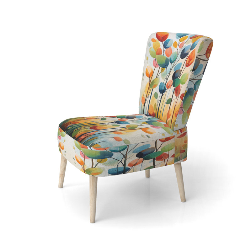 Chaise d'appoint Abstract Botanicals, Side Chair Armless