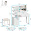 Meuble-lavabo Kelila avec miroir lumineux et station de charge-88417539