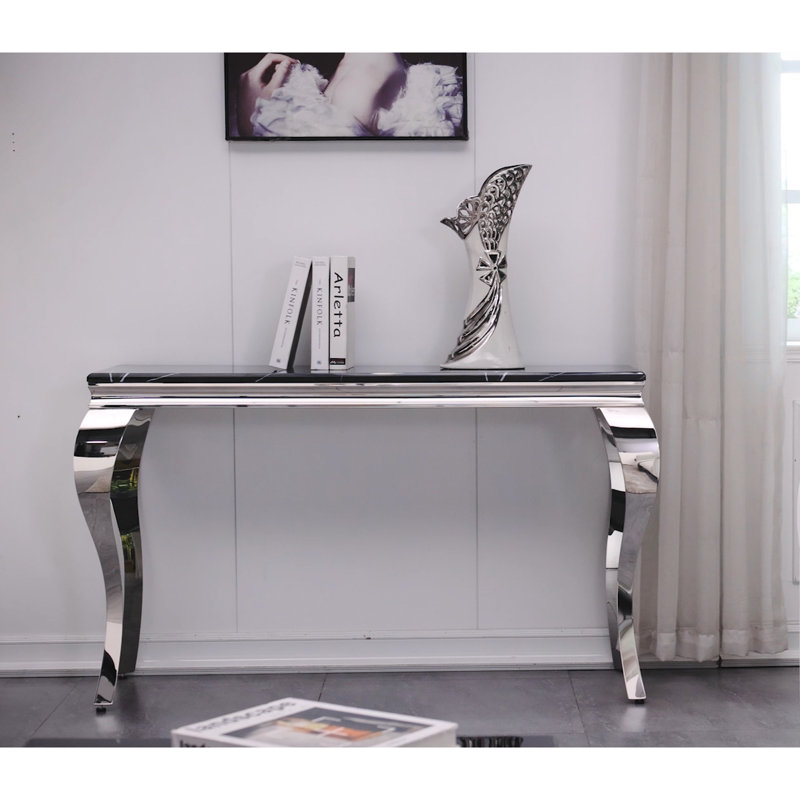 Fulmore 30'' Console Table, White, Gold