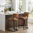 Modern Counter Height Barstools with Cutout Back, Comfy Faux Leather Kitchen Island Stool with Metal Frame, Set of 4-1478654787-1478654785