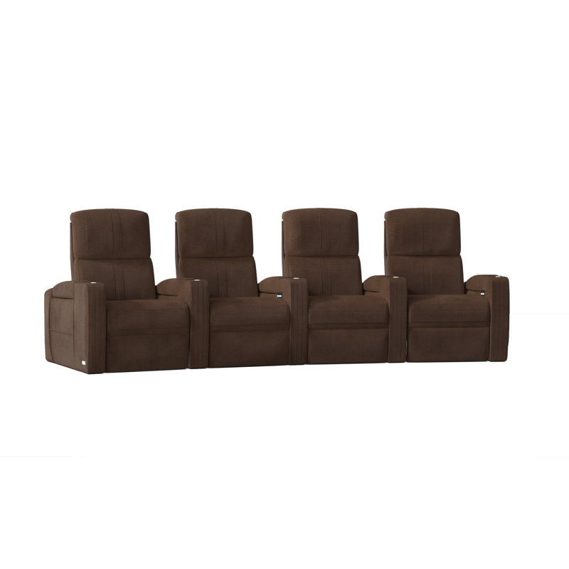 Rangée de cinéma maison Flash HR Series (rangée de 4), Java Smartsuede
