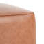 Luxueux similicuir carré brun clair avec des coussins confortables et sécuritaires, idéal pour les salons modernes. Texture élégante à ressorts ensachés, convient comme pièce décorative.