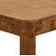 Table de coin carrée à deux tiroirs en bois de ronce foncé