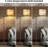 Floor Lamp For Living Room With 3 Color Temperatures LED Bulb, Standing Lamp Tall Industrial Floor Lamp For Bedroom, (9W LED Bulb, Wood Grain Pattern Lampshade Included) -Oil-Rubbed Bronze