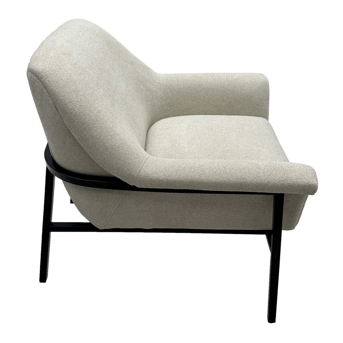 Accent Armchair, Beige Polyester