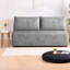 Canapé d'angle à compression Cloud, 2 places en velours côtelé moelleux, gris moderne pour la maison-1391906960