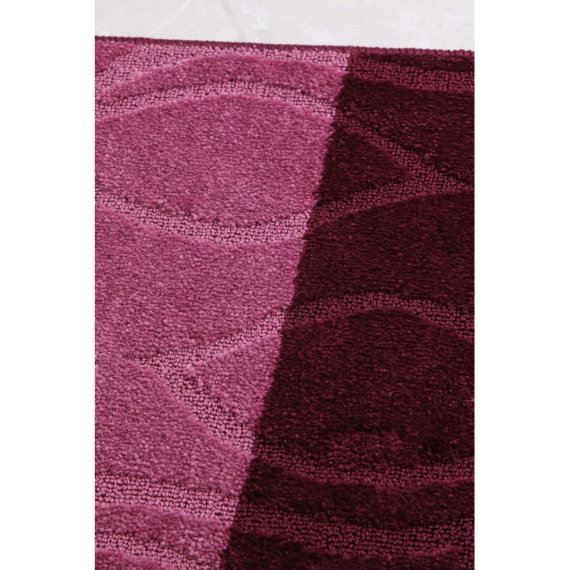 Ensemble de tapis de bain 3 pièces Puaina, Mauve / rose
