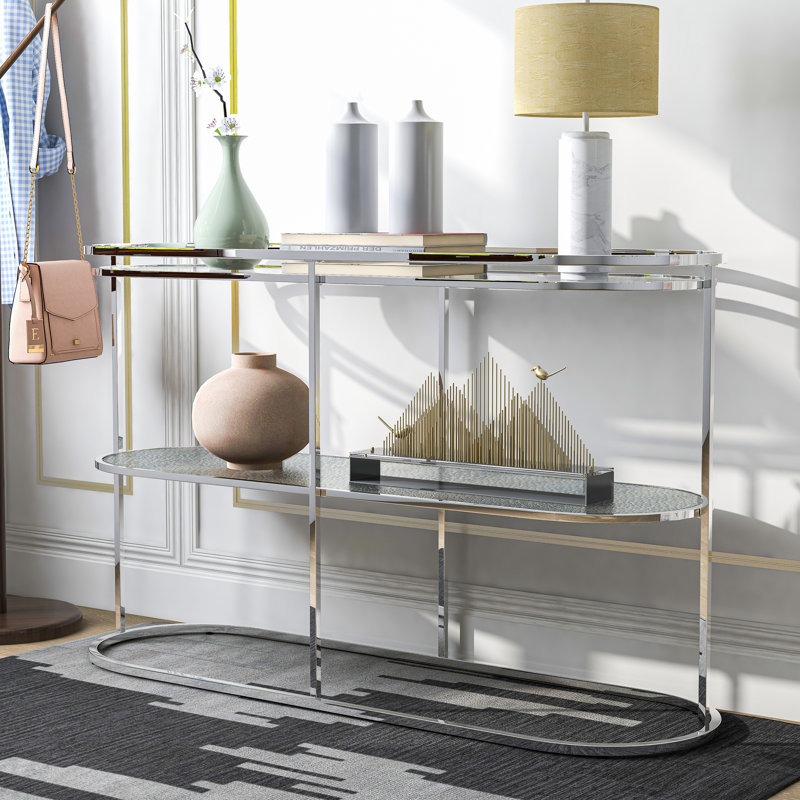Arlandis 48'' Glass Top Console Table