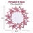 White and Dark Red Lace Round Table Doily, 15 Inch