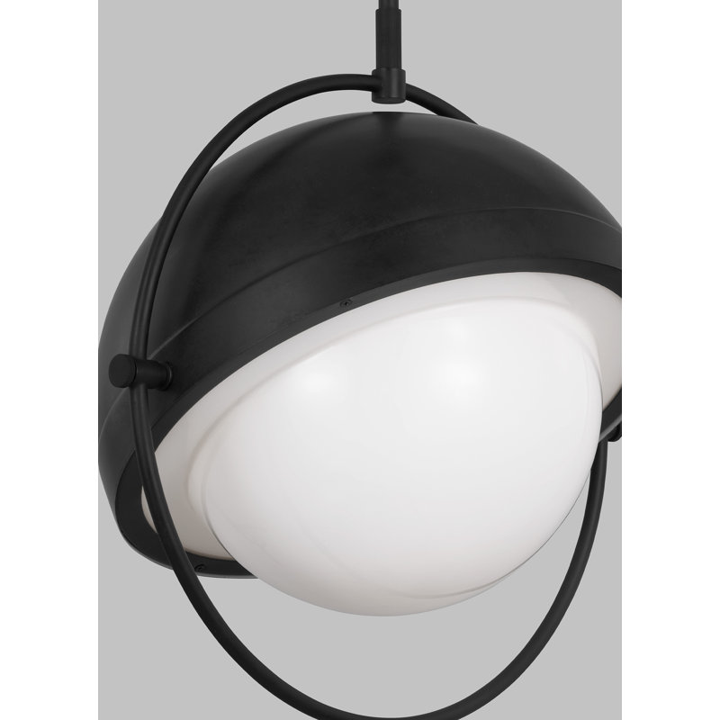 Luminaire sphère suspendu 1 lumière Caesyn, Fer vieilli, H 20,63 po x l 19,5 po x P 19,5 po