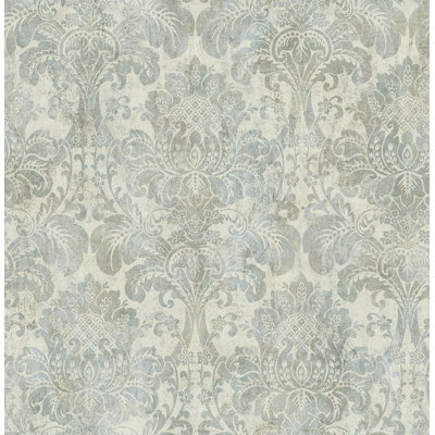 Gaddis Detailed Damask 33' L x 20.5" W Wallpaper Roll