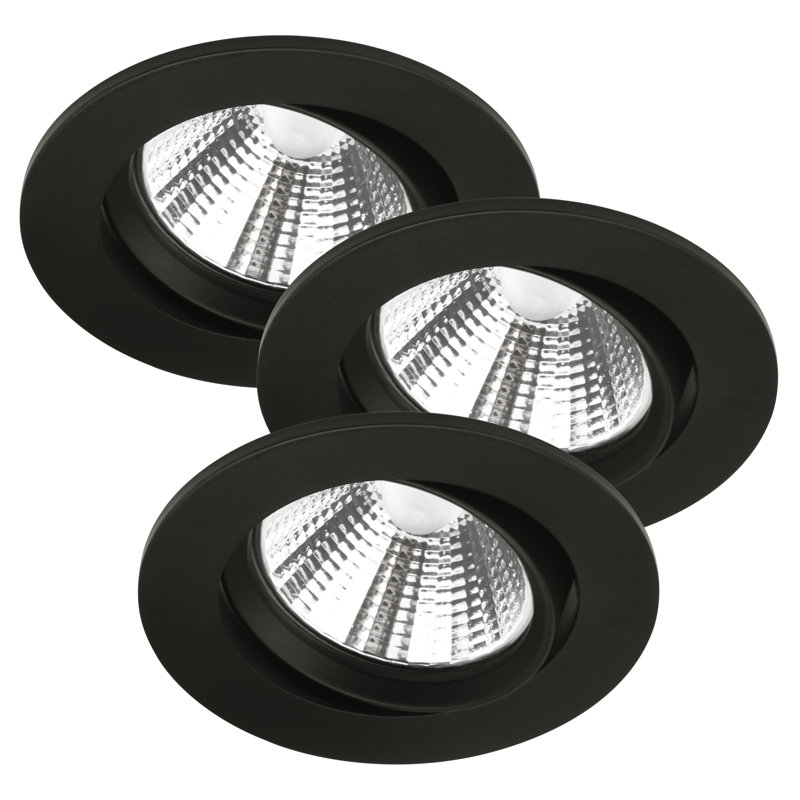 Fremont 8.5cm LED Recessed Lighting Kit, Black
