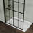 46" X 72" Black Shower Screen For Walk-In - Tempered Glass, Reliable Mount Steady Upper Bar