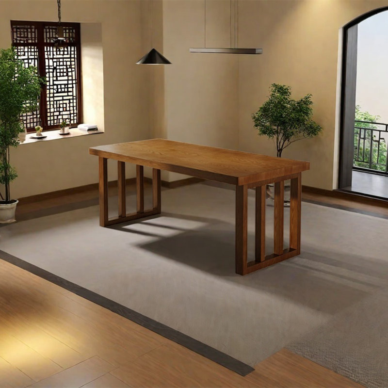 Ash wood large board dining table, 29.53"H x 62.99"L x 31.5"W