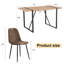Ensemble de table et de chaises, chaises d'appoint rembourrées de style médiéval moderne, jumelées à 4 chaises confortables en tissu brun avec pieds en métal noir. W1151S01860-1923648714