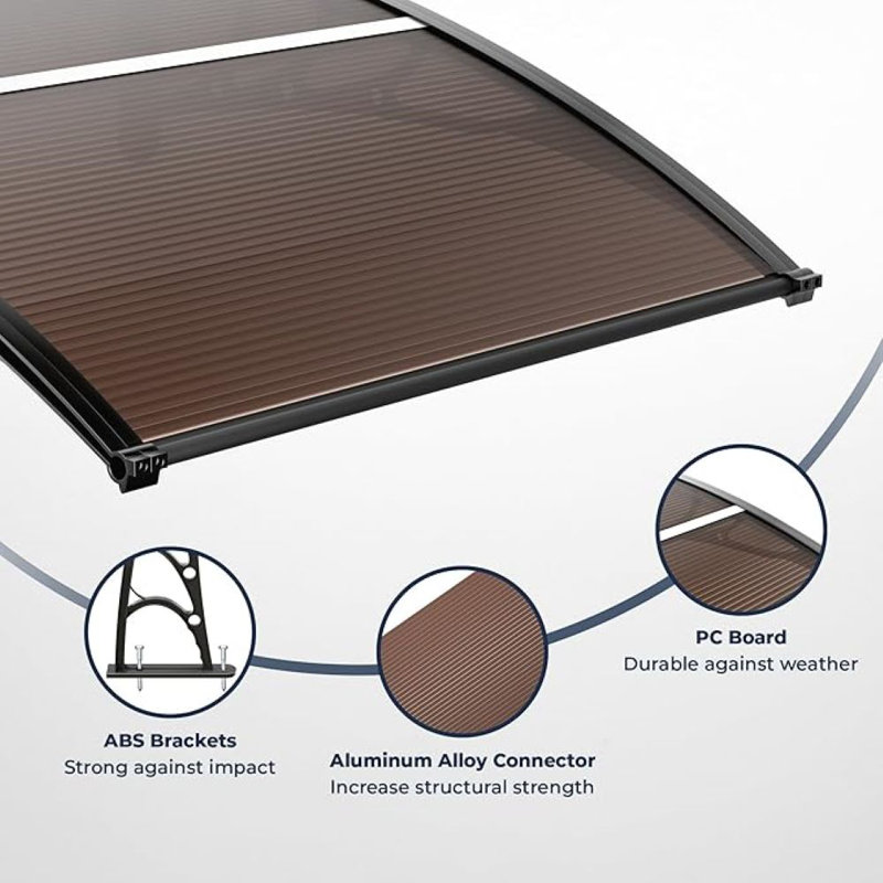 Window Door Awning, 80" H x 37.4" W x 40" D