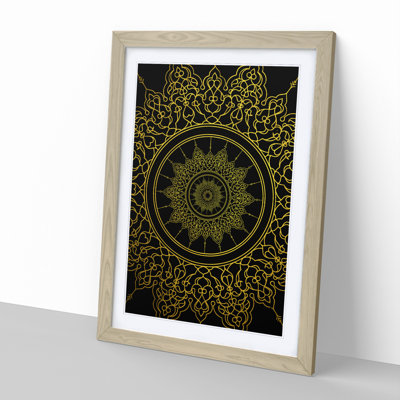 Ornamental Circles in Gold - Picture Frame Graphic Art
