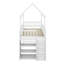 Lit superposé simple au-dessus de simple avec tablettes et tiroirs-733024510