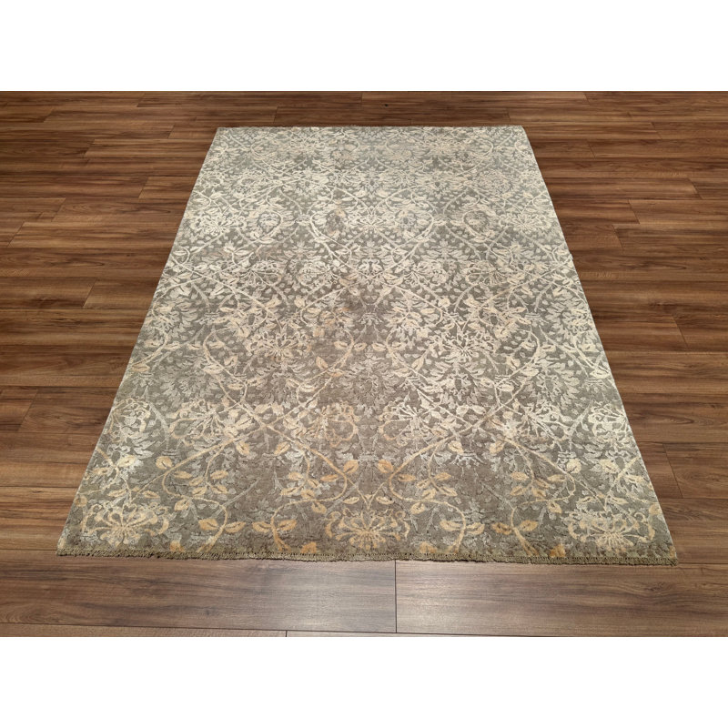 Tapis gris en laine noué à la main Original Original