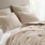 Ensemble de courtepointe brodée en coton 3 pièces, taupe-130473807