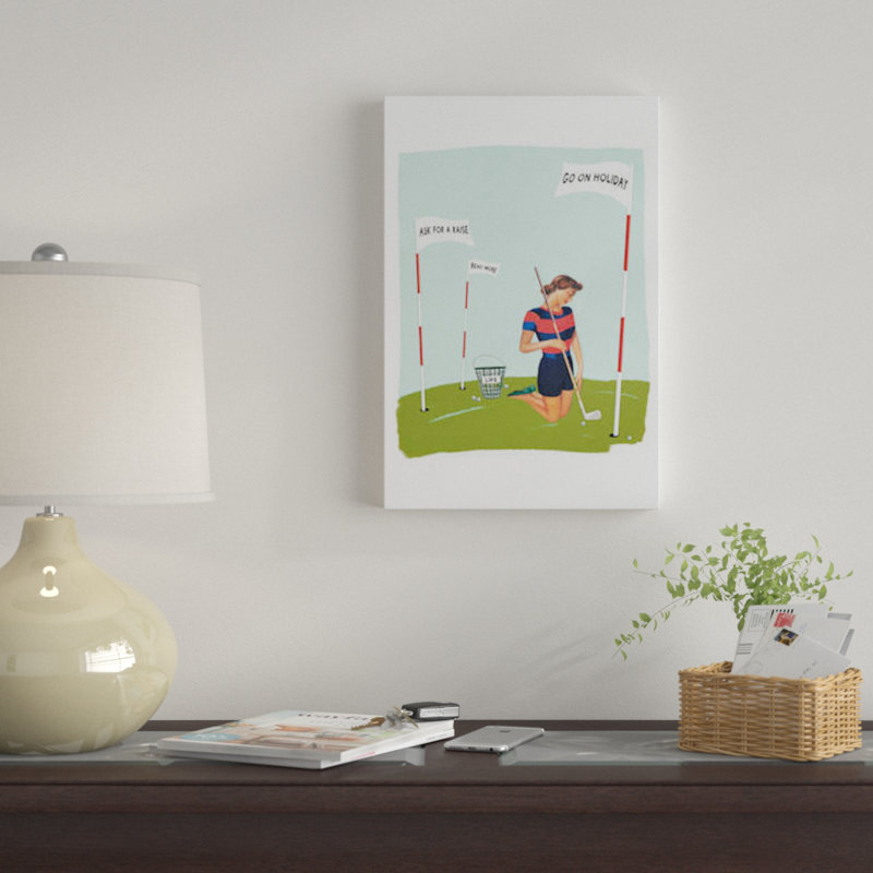 « life goal goals », impression sur toile, H 26 po x l 18 po x P 1,5 po, Toile tendue, Pas de tapis