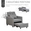Fauteuil inclinable multifonctionnel avec canapé-lit HOMcom