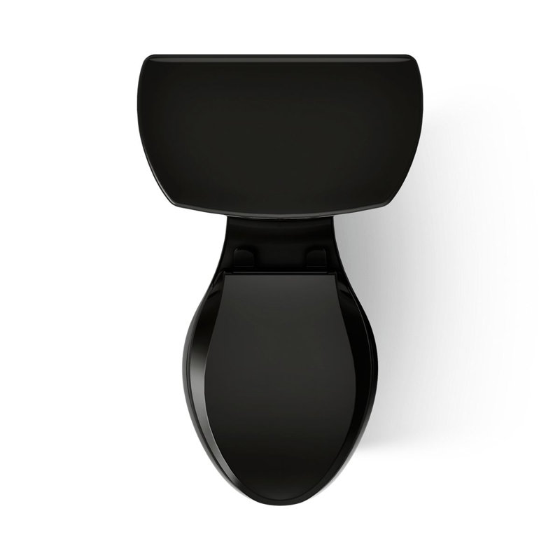 Highline Elongated Two-Piece toilet, Black, Yes, Left-Hand
